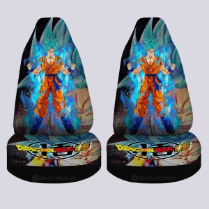 Goku Blue Car Seat Covers Custom Car Accessories