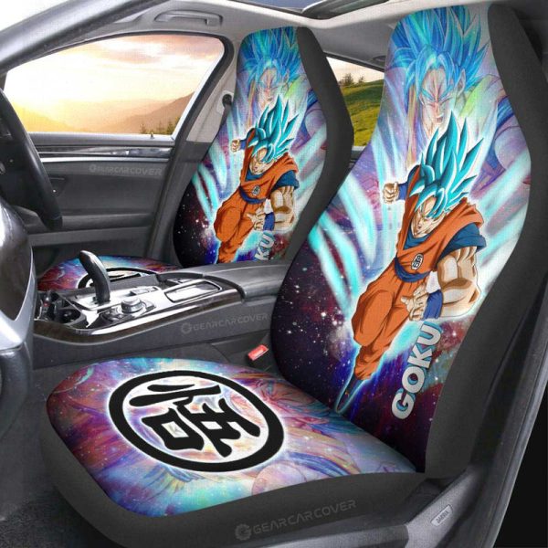 Goku Blue Car Seat Covers Custom Car Accessories