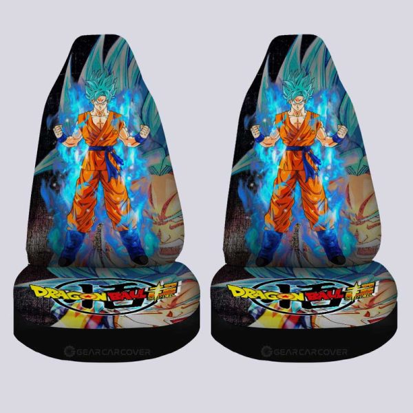 Goku Blue Car Seat Covers Custom Dragon Ball Anime Car Accessories