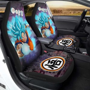 Goku Blue Car Seat Covers Custom Galaxy Style Car Accessories