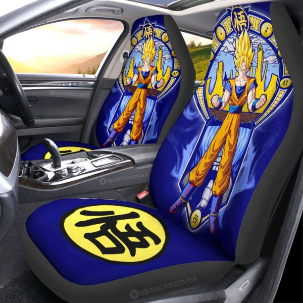 Goku SSJ Car Seat Covers Custom Car Interior Accessories