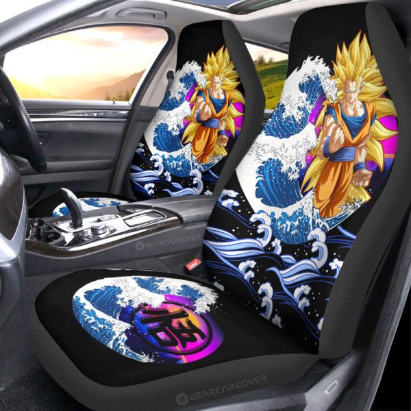 Goku SSJ Car Seat Covers Custom Car Interior Accessories