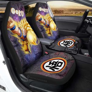 Goku SSJ Car Seat Covers Custom Galaxy Style Car Accessories