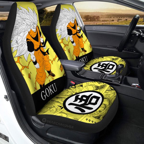 Goku SSJ Car Seat Covers Custom Manga Color Style