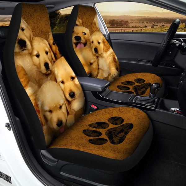 Golden Retriever Car Seat Covers Custom Puppies Dog Car Accessories