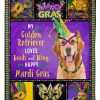 Golden Retriever Mardi Gras Blanket