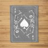 Goth Punk Ace Of Spades Card Shark Gambler Skeleton Fleece Blanket