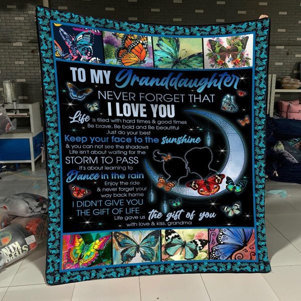 Granddaughter Gifts – Never Forget That  I Love You – Enjoy The Ride And Never Forget Your Way Back Home Blanket