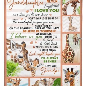 Granddaughter  – To My Granddaughter Don’T Ever Lose Sight Of The Wonderful Person You Are Believe In Yourself As Much As I Believe In You Blanket