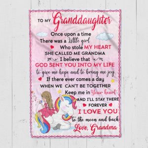 Granddaughter  – To My Granddaughter I Believe That God Sent You Into My Life To Give Me Hope And Bring Me Joy I Love You To The Moon And Back Blanket