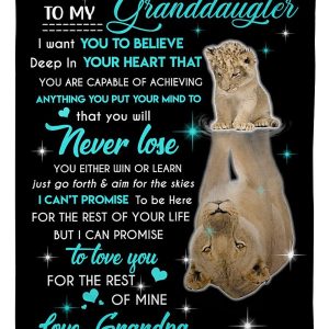 Granddaughter  – To My Granddaughter I Can’T Promise To Be Here For The Rest Of Your Life But I Can Promise To Love You For The Rest Of Mine Blanket