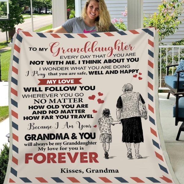 Granddaughter  – To My Granddaughter I Think About You I Wonder What You Are Doing My Love Will Follow You Wherever You Go My Love For You Is Forever Blanket