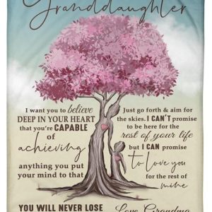 Granddaughter  – To My Granddaughter Just Go Forth And Aim For The Skies You’Re Capable Of Achieving Anything You Put Your Mind To Blanket