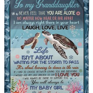 Granddaughter  – To My Granddaughter No Matter How Near Or Far Apart I’M Always Right There In Your Heart Life Is About Learning To Dance In The Rain Blanket