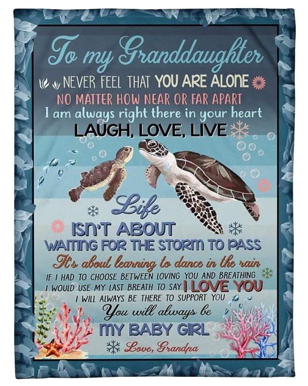 Granddaughter  – To My Granddaughter No Matter How Near Or Far Apart I’M Always Right There In Your Heart Life Is About Learning To Dance In The Rain Blanket