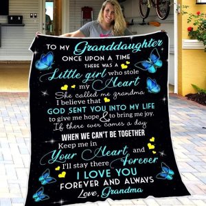 Granddaughter  – To My Granddaughter There Was A Little Girl Who Stole My Heart She Called Me Grandma – Blanket