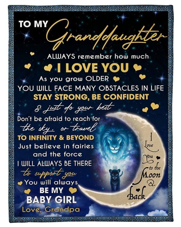 Granddaughter  – To My Granddaughter You Will Face Many Obstacles In Life Stay Strong Be Confident Don’T Be Afraid To Reach For The Sky Just Believe In Fairies Blanket