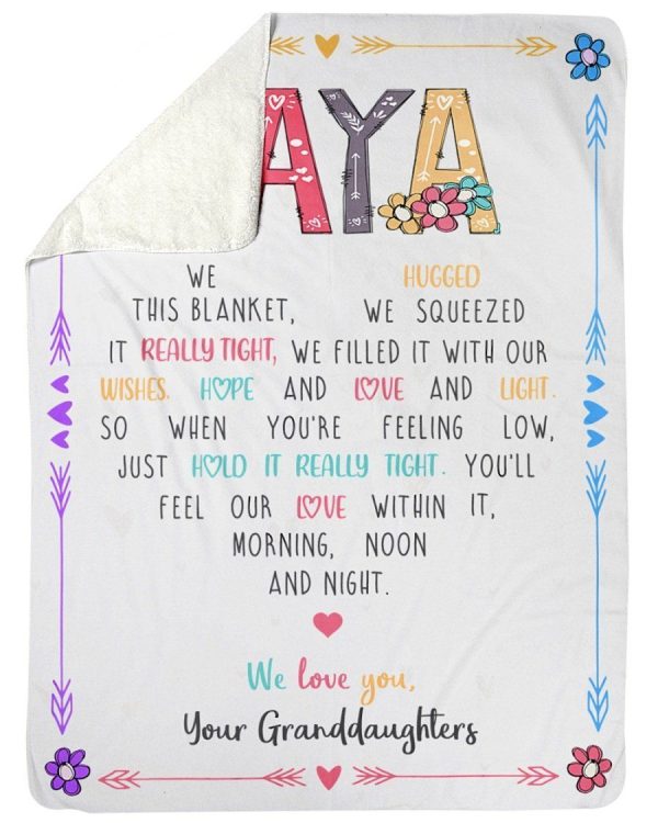 Granddaughters Gift To Yaya We Love You Blanket