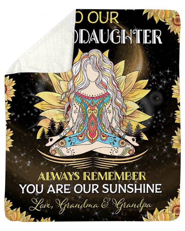 Grandma And Grandpa Gift To Daughter You Are Our Sunshine Blanket