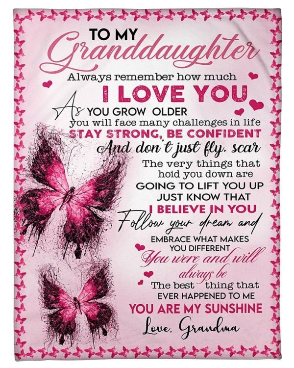 Grandma Gift For Granddaughter Always Remember How Much I Love You Blanket