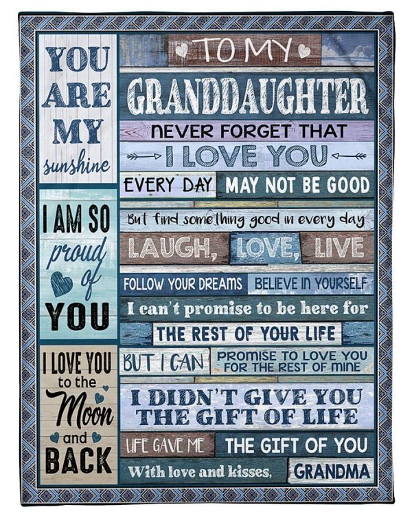 Grandma Gift For Granddaughter I Am So Proud Of You Blanket