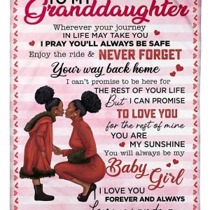 Grandma Gift For Granddaughter I Pray You’ll Always Be Safe Blanket