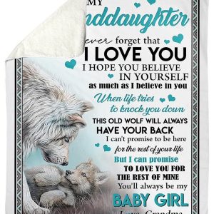 Grandma Gift To Granddaughter Never Forget That I Love You Blanket