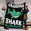 Grandma Shark Doo Doo Printed Blanket