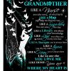 Grandmother Where My Heart Is Teal Blanket