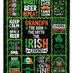 Grandpa The Man Myth Irish Legend Blanket