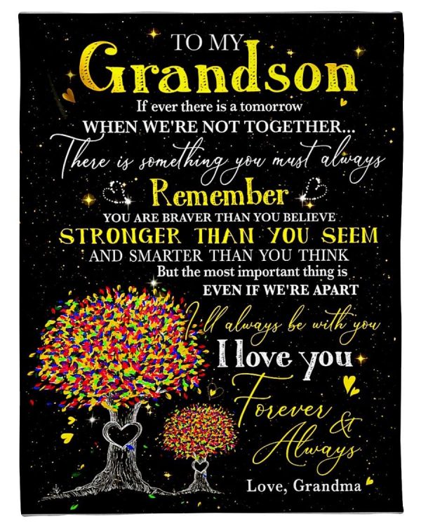 Grandson Grandma Is A Tomorrow Blanket