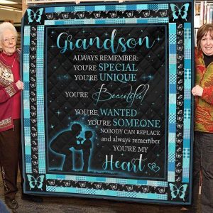 Grandson You’re Special Unique And Beautiful  Your’re My Heart Blanket