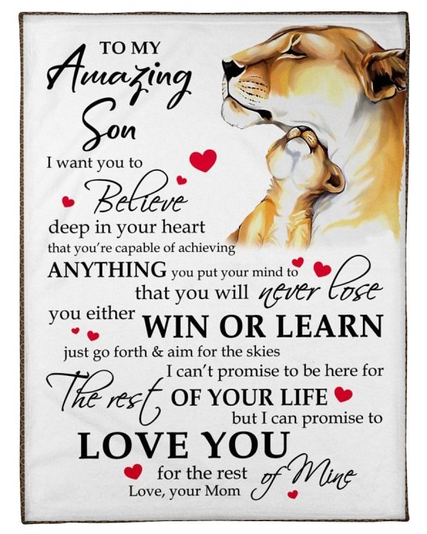 Grandson  – To My Amazing Grandson Believe Deep In Your Heart You’Re Capable Of Achieving Anything You Put Your Mind To That You Will Never Lose Blanket