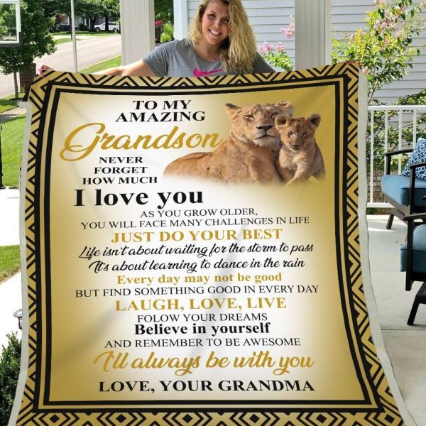 Grandson  – To My Grandson Just Do Your Best Life Isn’T About Waiting For The Storm To Pass It’S About Learning To Dance In The Rain Blanket