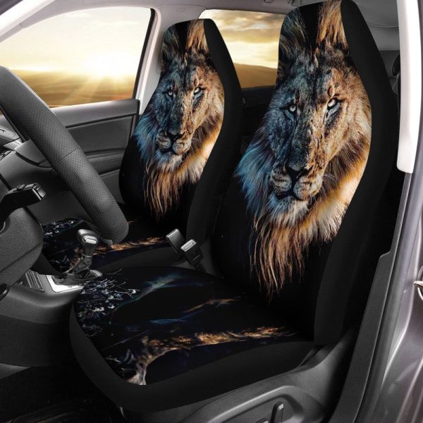 Great Dad Lion Car Seat Covers Custom Car Accessories Gift For Dad