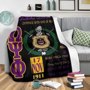 Greek Life Blanket – Manhood Omega Psi Phi Premium Blanket