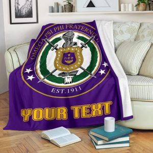 Greek Life Premium Blanket – Personalised Omega Psi Phi Premium Blanket Classic