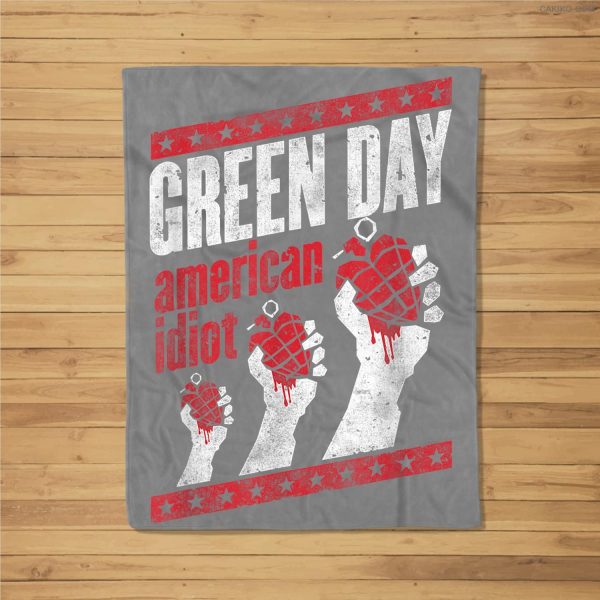 Green Day Hand Out Fleece Blanket