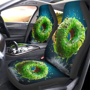 Green Donuts Car Seat Covers Custom Girly Pattern Car Accessories