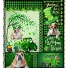 Green Truck Bulldog Blanket