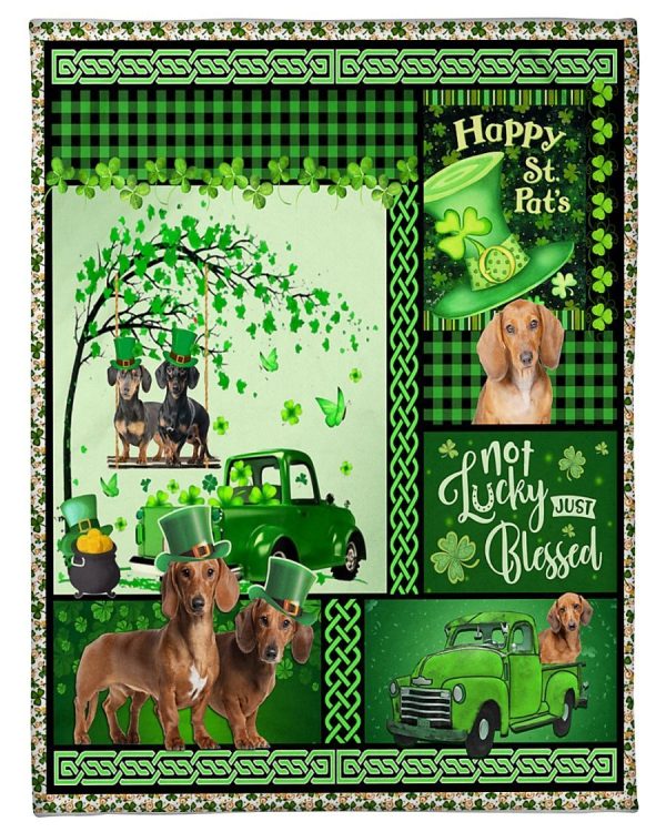 Green Truck Dachshund Blanket