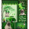 Green Truck Pug Blanket