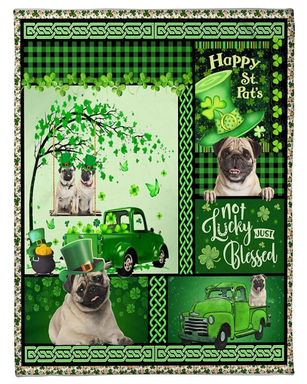 Green Truck Pug Blanket