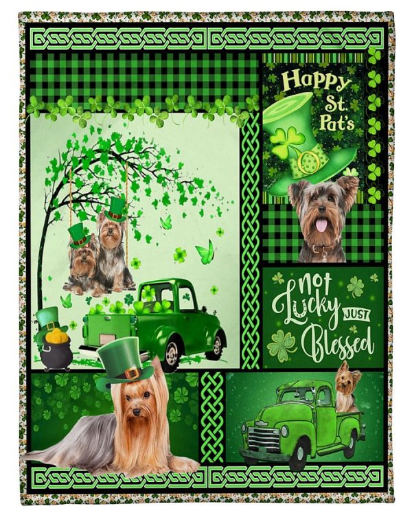 Green Truck Yorkshire Terrier Blanket