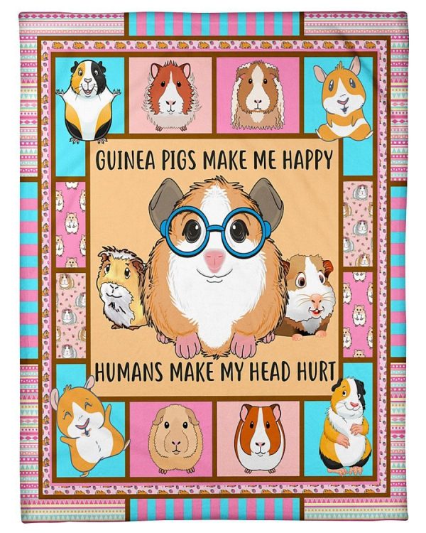 Guinea Pigs Make Me Happy NT Blanket