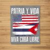 Half American Cuban Flag Vintage Cuba Men Women Fleece Blanket