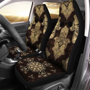 Hamsa Hand Mandala Car Seat Covers Custom Yoga Car Accessories