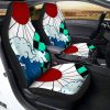 Hanafuda Great Wave Car Seat Covers Custom Tanjiro Uniform Anime Demon Slayer Car Accessories