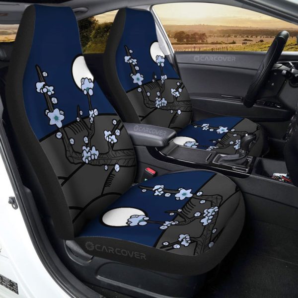 Hanafuda Night Blue Car Seat Covers Custom Car Interior Accessories