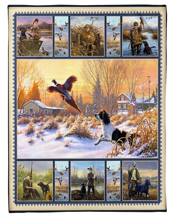 Happiness Boy In Duck Hunting Season Blanket